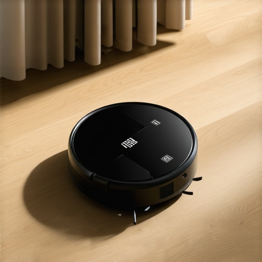 Modern home with automated robot vacuum and mop in action